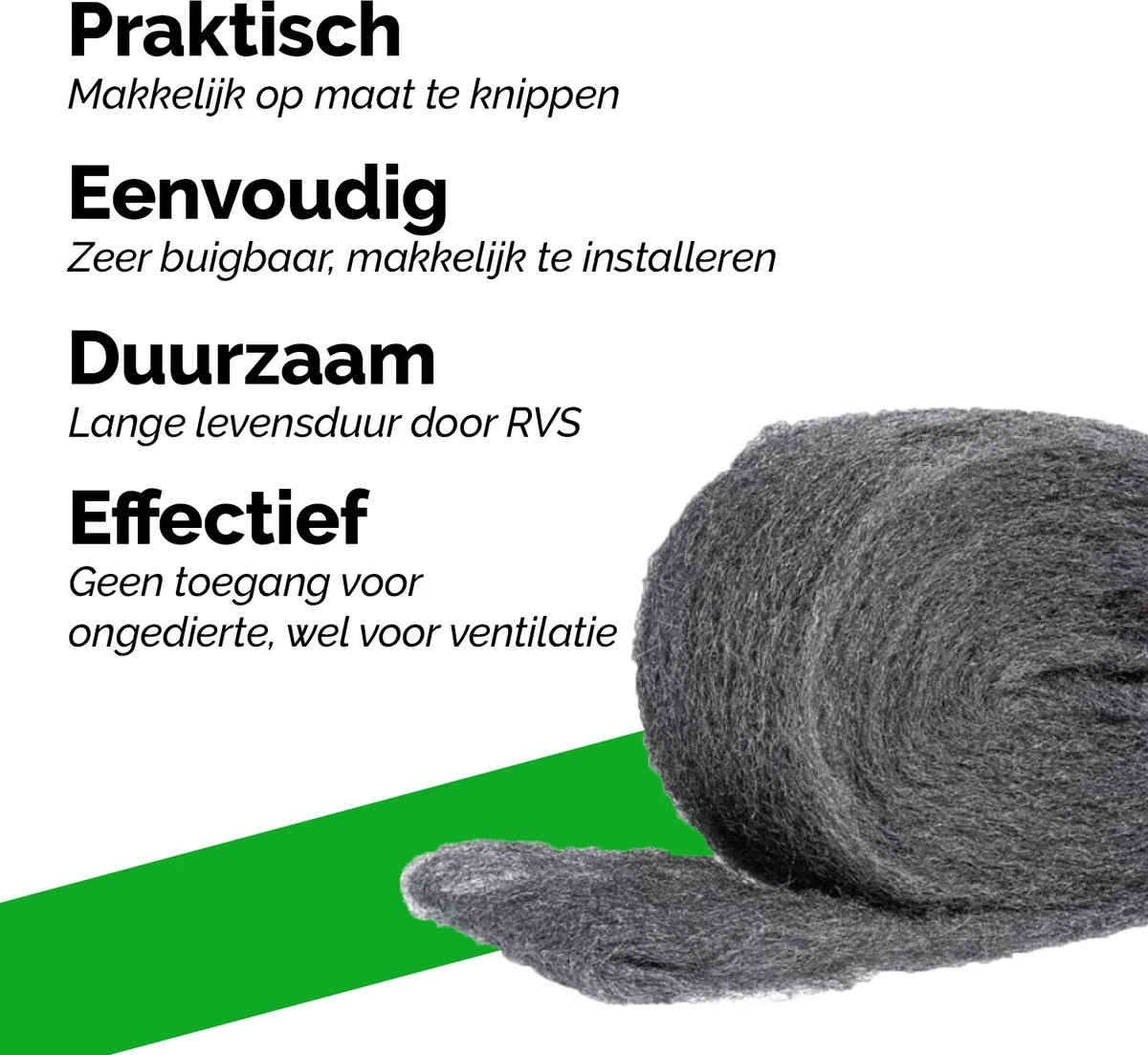 VerminBuster Muizen Staalwol 200 Gram - Muizengaas - Muizenverjager - Afbeelding 2