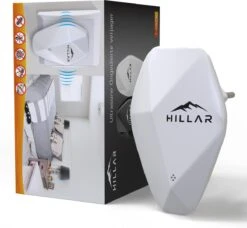 Hillar Ultrasone Muizenverjager - Diervriendelijke Ongedierte Verjager - Pest Reject - Ratten Bestrijden - Geluidloos - Wit