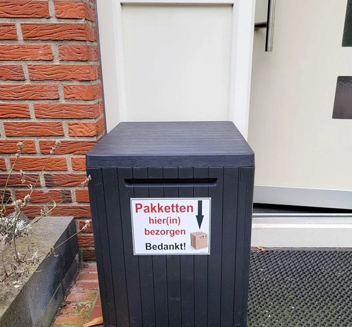 A5 Bord Pakketten Hier(in) Bezorgen, Geen Sticker, Instructiebord Bezorger Pakketdienst Pakketbox Pakketbrievenbus Pakketkluis - Afbeelding 4