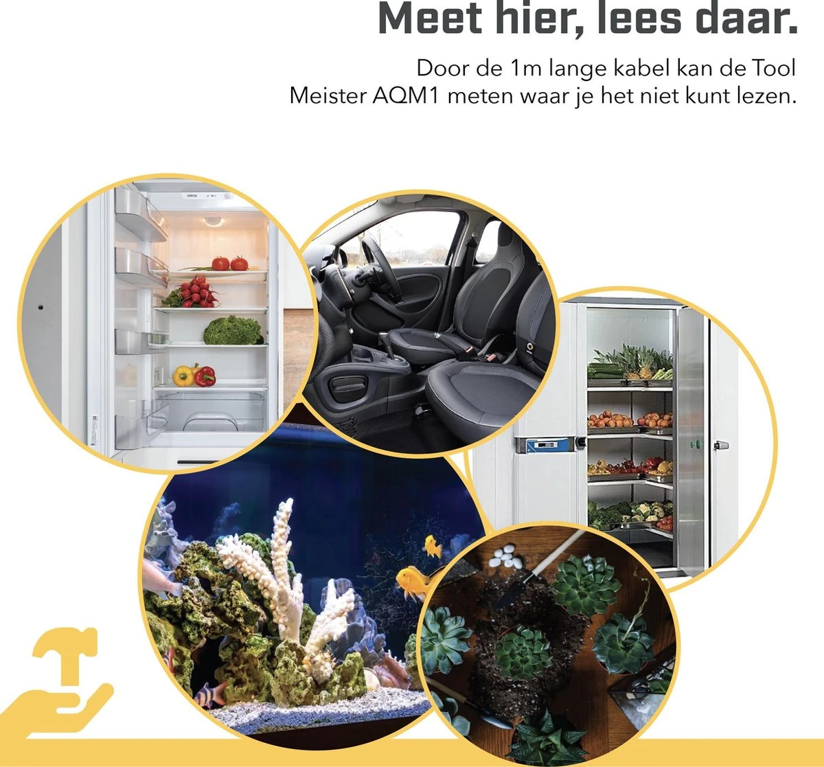 Tool Meister AQM1- Aquarium Thermometer Met Sonde - Binnen & Buiten - Koken/Zwembad/Koelkast- 1 Meter - Zwart - Incl Batterijen - Afbeelding 4