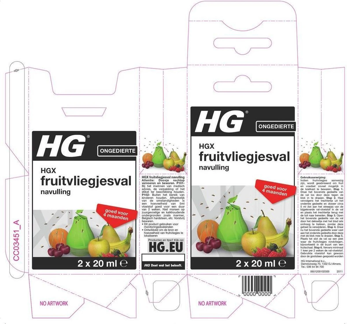 HGX Fruitvliegjesval Navulling - 2 X 20ml - Effectieve Bestrijdingsmiddel - Afbeelding 2