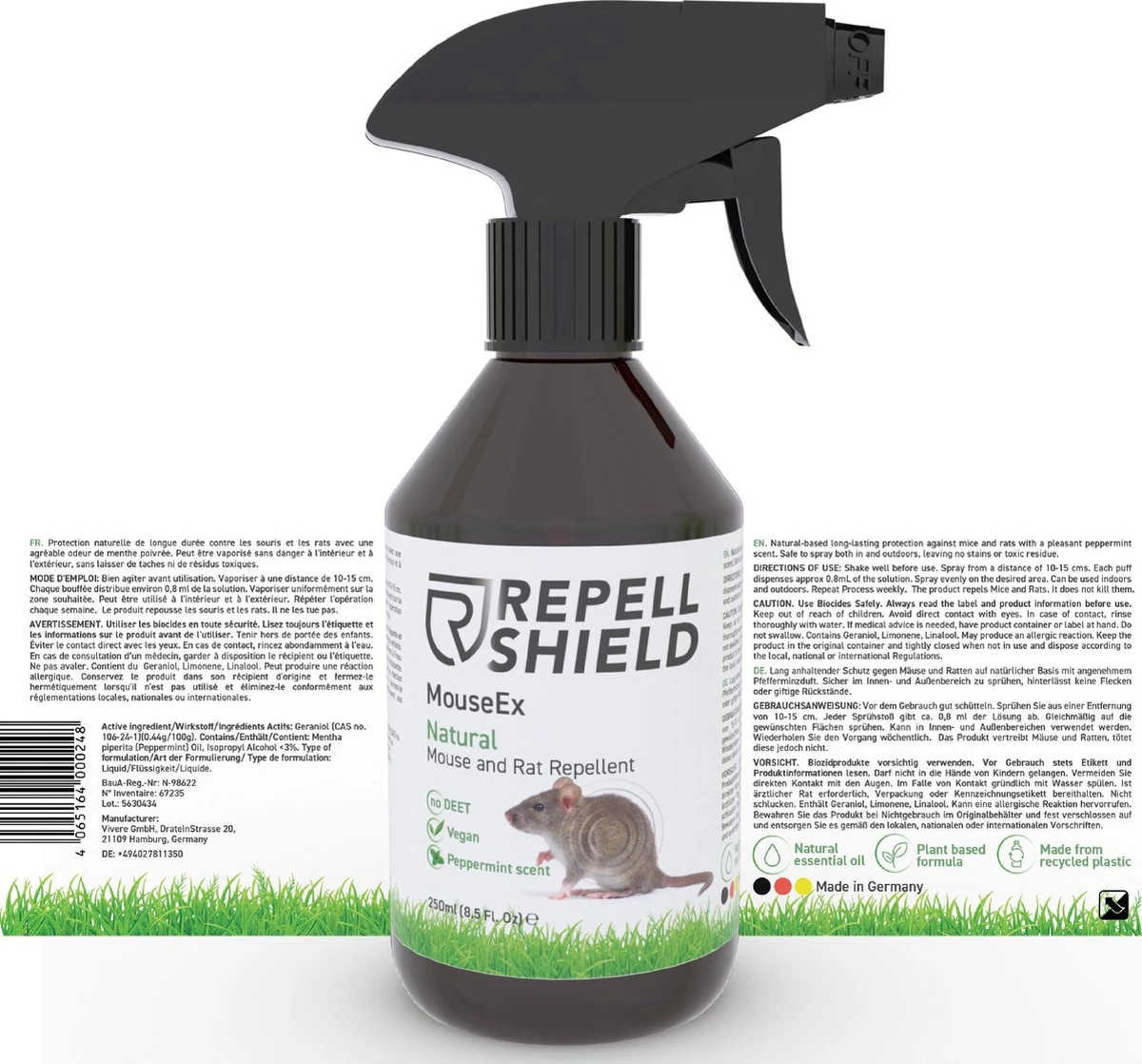 RepellShield Muizen Bestrijden - Ongediertewering | Diervriendelijke Muizenverjager, Muizen Verjagen Met Geur, Anti-Muizen Spray - Afbeelding 2