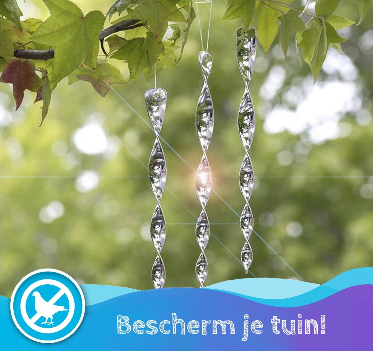 Summer Spark Vogel Afschrik Spiraalstaaf 6 Stuks - Duivenverjager - Holografisch Vogelverjager - Vogelverschrikker – Duivenwering – Alternatief Voor Duivenpinnen En Vogelnet - Afbeelding 4