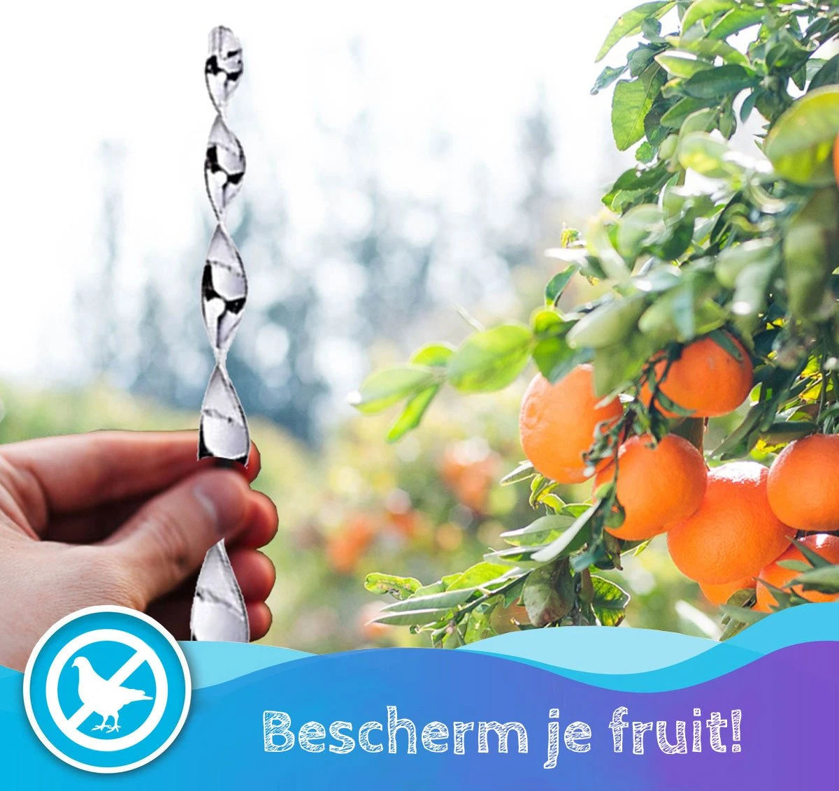 Summer Spark Vogel Afschrik Spiraalstaaf 6 Stuks - Duivenverjager - Holografisch Vogelverjager - Vogelverschrikker – Duivenwering – Alternatief Voor Duivenpinnen En Vogelnet - Afbeelding 5