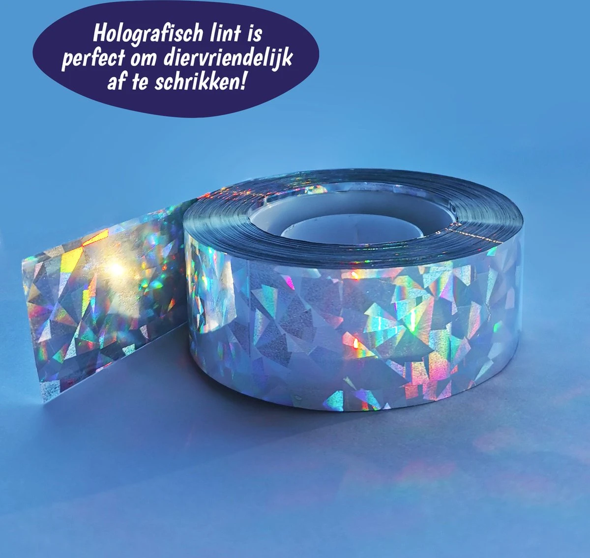 Merkloos Duivenverjager - Vogelverjager - Duivenwering - Vogelverschrikker - Geluid Door Beweging - Reiger - Kraai - Holografisch Duiven Lint - Reigerverschrikker - Alternatief Voor Duivenpinnen Of Vogelnet - Diervriendelijk - 80m Tape - Afbeelding 5