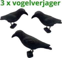 Merkloos 3 X Duivenverjager Kraai - Vogelverschrikker - Vogelverjager - Kunststof Kraaien