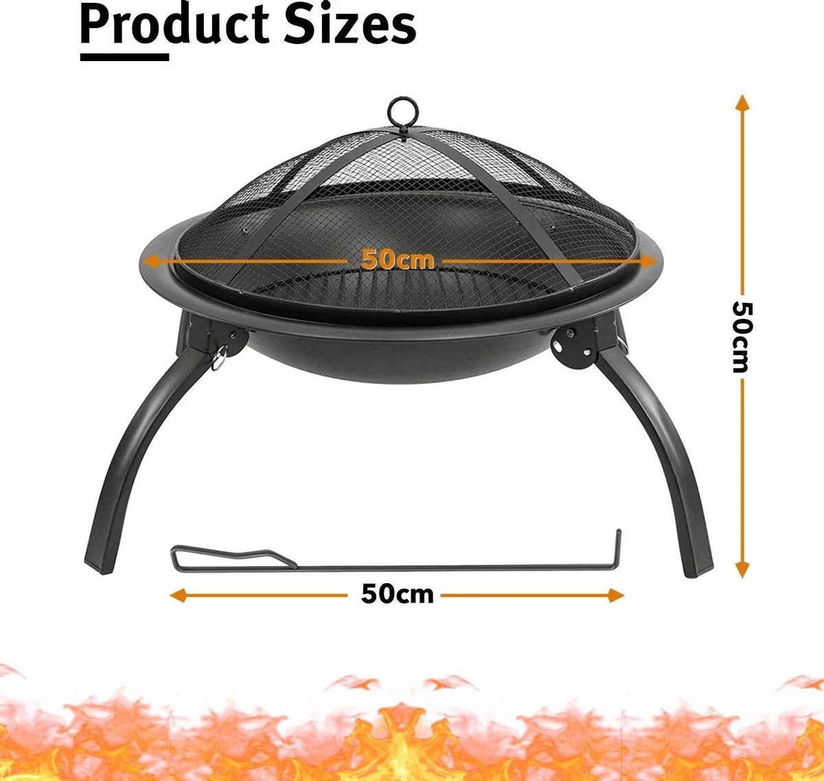 MaxxGarden Vuurschaal - Terrashaard - Vuurkorf - Opvouwbaar - Rond - 56cm - Afbeelding 11