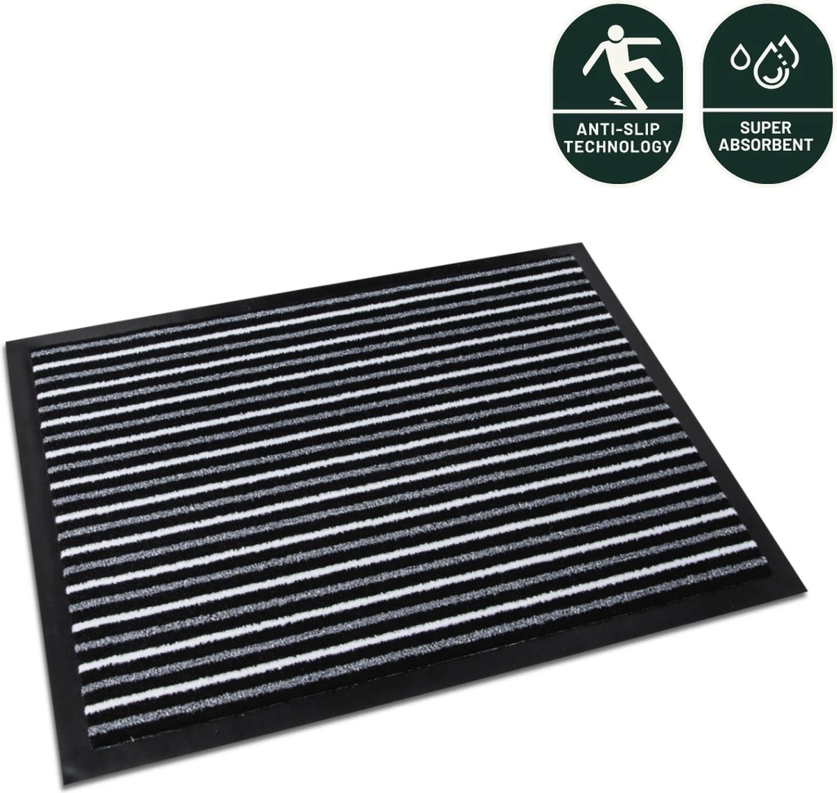 Deurmat Binnen Studio M - NEON - Droogloopmat Binnen 60X80 Cm - Schoonloopmat - Antislip Deurmat - Deurtapijt- Kwalitatieve Binnenmat - Inloopmat - Deurmatten Voor Binnen - Deurmat Voordeur - Matten - Verschillende Afmetingen - Afbeelding 2