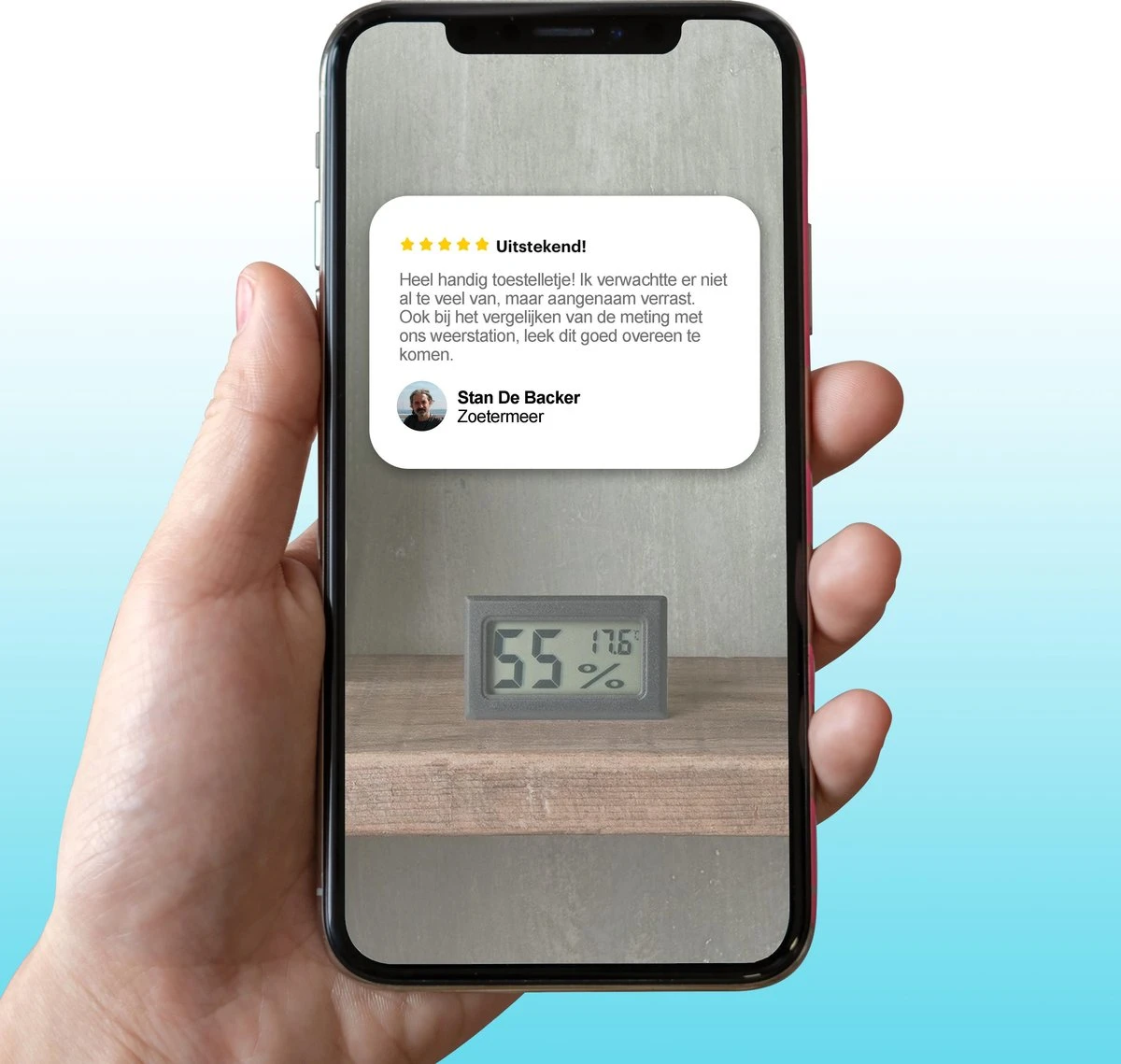 Compacte Hygrometer Mèt Batterijen - Zwart - Hygro- En Thermometer - Digitale Luchtvochtigheidsmeter - Vochtmeter Voor Binnen - 2 In 1 - Afbeelding 10