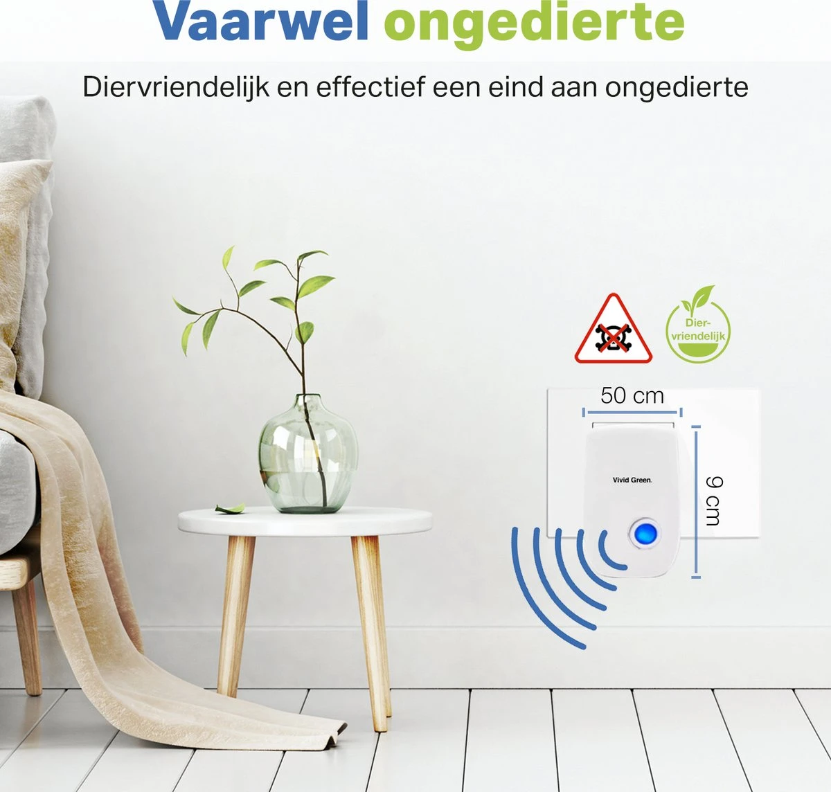 4 Pack Ultrasone Muizenverjager - Ongedierte Muizen Verjager Voor Binnen - Verjagers - Pest Reject - Repeller - Bestrijder - Afbeelding 4