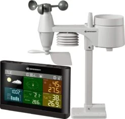 Bresser 5-in-1 Weerstation - Met Multifunctionele Buitensensor - Met Regen- En Windmeter - Zwart