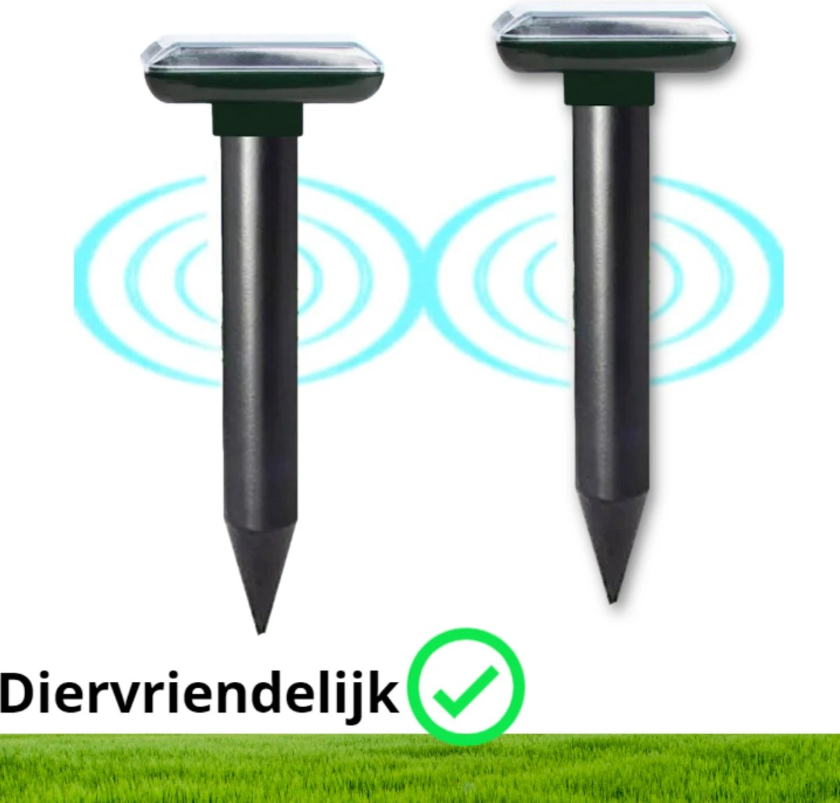 Sedeve Mollenverjager Op Zonne Energie –Mollenverjager – Muizenverjager – Ultrasone-verjager – Bereik Van 150 M2 - Set Van 2 Stuks