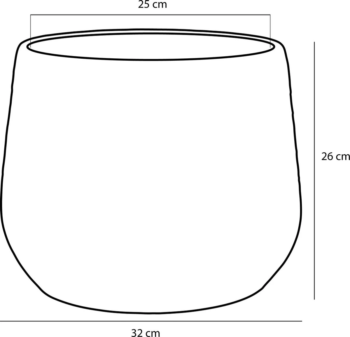 Mica Decorations Clemente Bloempot - H25,5 X Ø32 Cm - Terracotta - Goud - Afbeelding 5