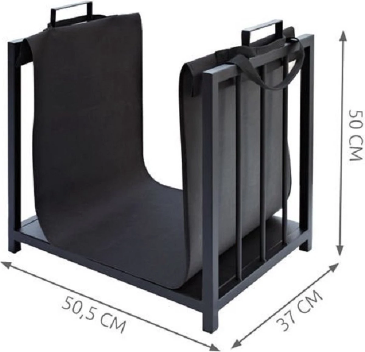 OpenHaard Set / Haardstel Voor Houtkachel Bestaande Uit Houtmand Met Uitneembare Hoes Voor Haardhout & Kachelhout + 5 Delige Set Met Haard & Kachel Accessoires Tang Pook Schep Borstel In Stabiele Standaard - Nu Met 30 Aanmaakblokjes - Haard Vuurkorf - Afbeelding 6