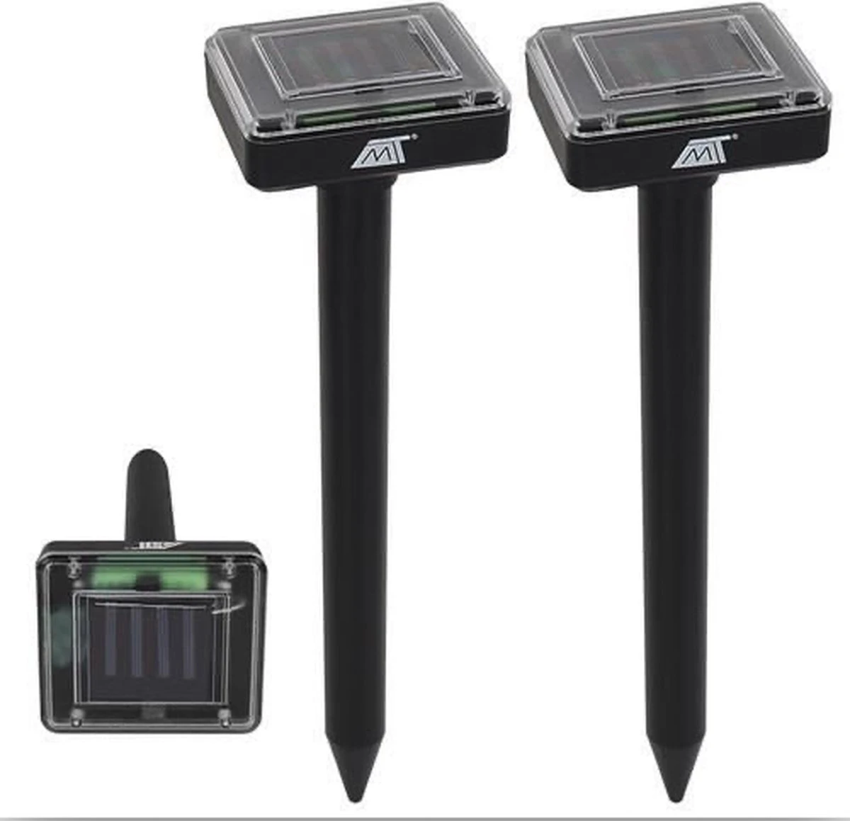 YUNICS ® Ultrasone Kattenverjager - Marterverjager - Oplaadbaar Door Zonne-energie En Micro USB. Incl. Micro USB Kabel