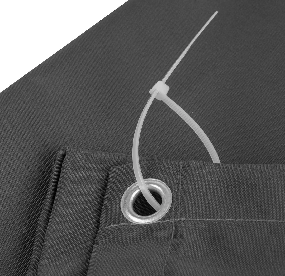 Balkonscherm Rechthoek Antraciet Polyester - 300 X 90 CM - Balkondoek, Balkon Omheining - Extra Privacy - Afbeelding 3