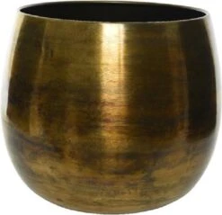 Decoris Bloempot - Goud - Zink - Voor Kamerplant - D33 X H34 Cm - Plantenpotten