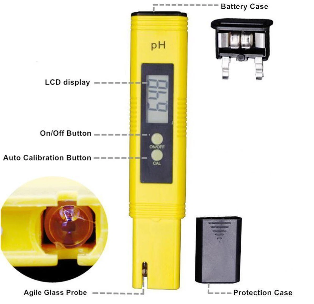 Merkloos 2 Stuks PH En EC Meter - Accurate Digitale PH-Meter En EC-Meter Voor Zwembad, Vijver, Aquarium - Afbeelding 7