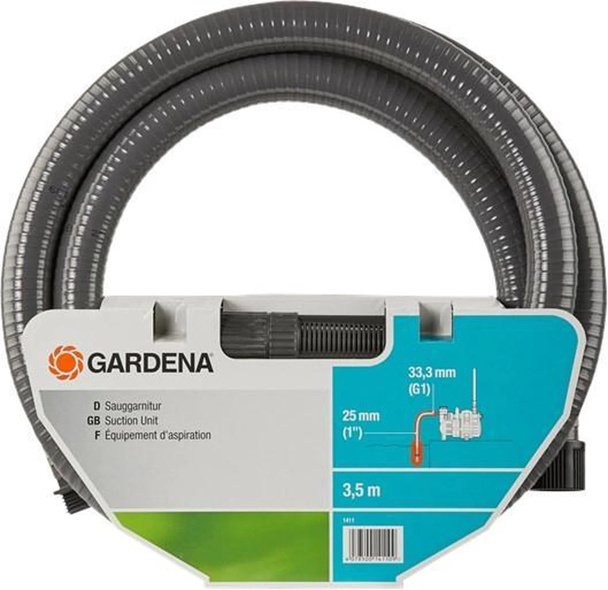 GARDENA Spiraal Aanzuigslang - Waterpomp - 3,5 M X 25 Mm - Afbeelding 4