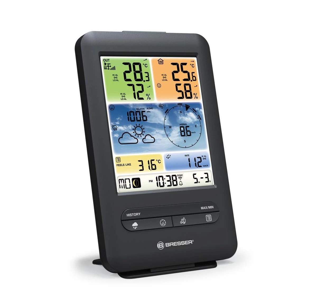 Bresser Professioneel 5-in-1 Weerstation Incl. Wifi Met Wind- En Barometer - Afbeelding 4