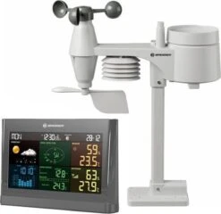 Bresser 5-in-1 Weerstation - Met Multifunctionele Buitensensor - Met Regen- En Windmeter - Grijs