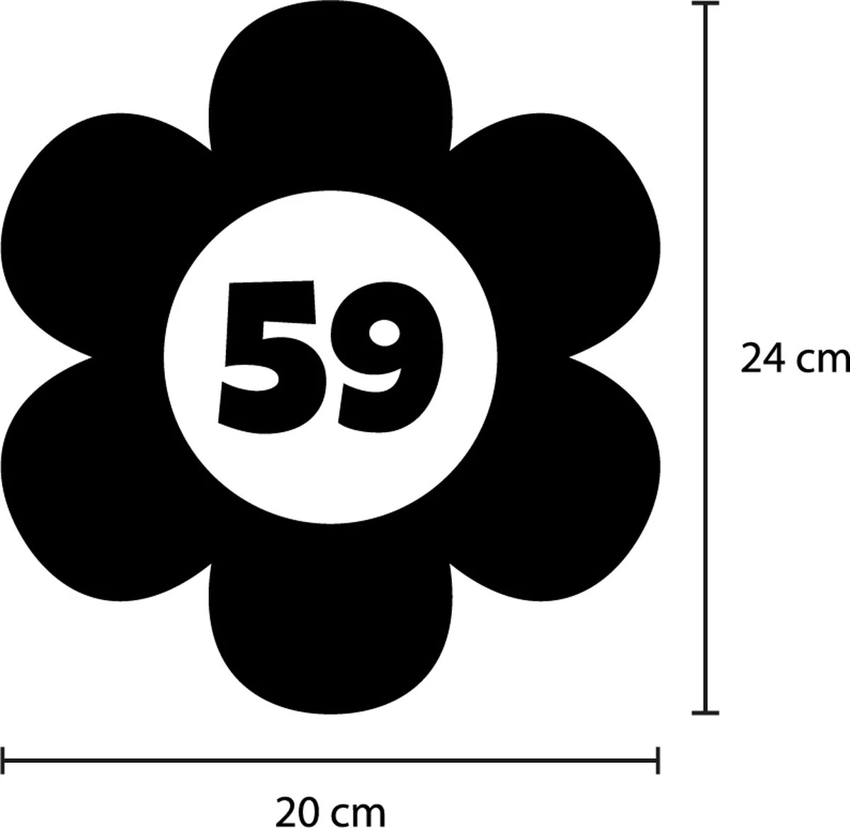 Goldengifts.nl - Container Sticker - 3 Delige Voordeelset - Bloem / Flower Met Huisnummer - 20 X 24 Cm - Wit - Kliko Sticker - Afvalcontainer - Kliko Sticker Voordeelset - Klikostickers - Huisnummer Sticker - Huisnummers - Weerbestendige Stickers - Afbeelding 5
