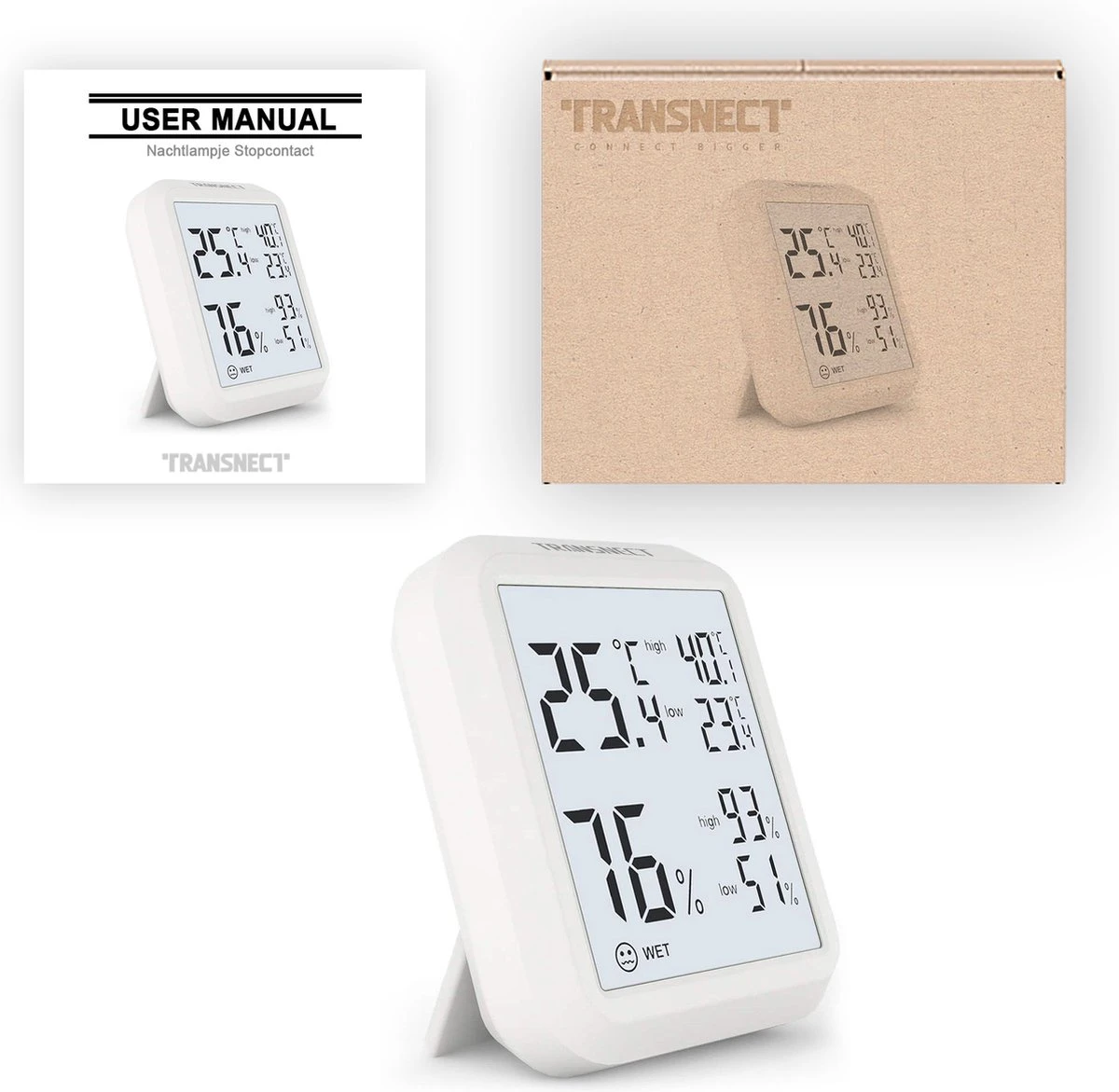 Thermometer Hygrometer Binnen - Hoge Nauwkeurigheid - Luchtvochtigheidsmeter - Gegevensgeschiedenis Binnen 24 Uur - Weerstation - Afbeelding 6