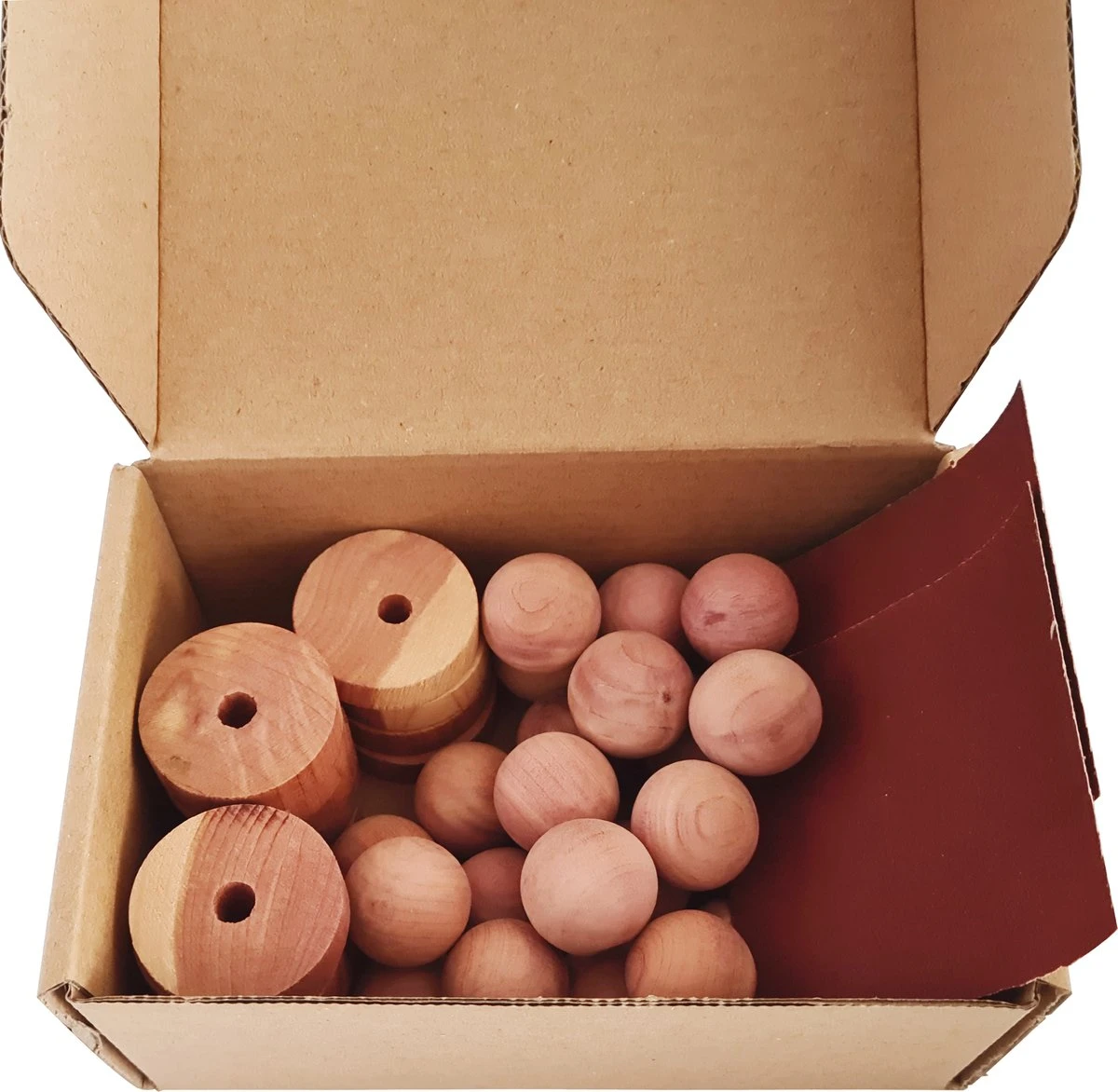 Bloomin Mottenballen - 40 Stuks + 2x Schuurpapier - Cederhout Tegen Motten - Mottenval - Motten Bestrijden - Anti Motten - Afbeelding 6