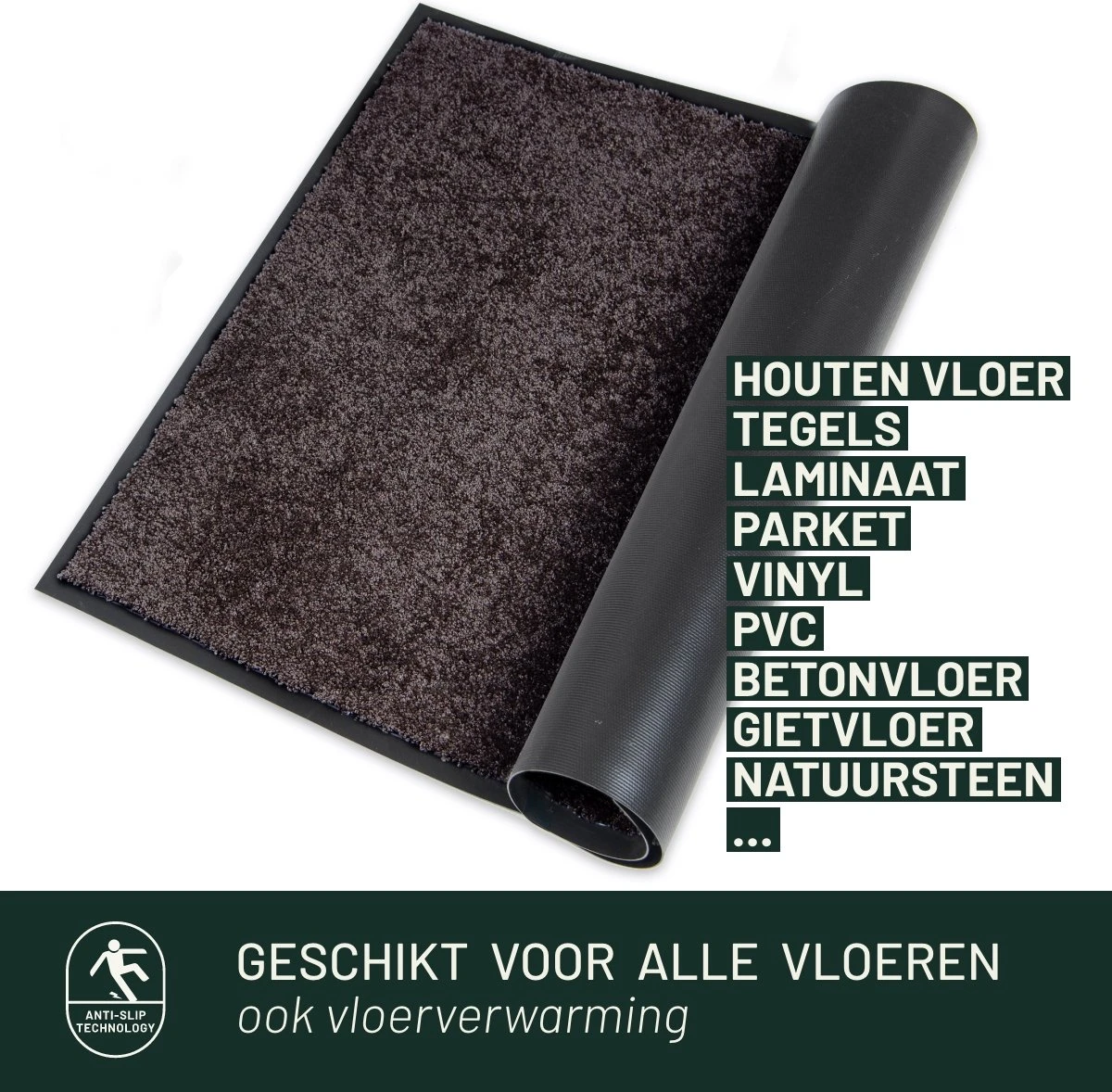 Deurmat Studio M - OPTICLEAN - Droogloopmat Binnen - 60X80 Cm - Bruin - Verschillende Afmetingen En Kleuren - Afbeelding 3