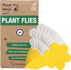 Plant Fly Ninja - Rouwvliegen En Plantvliegen - Insectenval Plakstrips - Planten - 1 Pack, 10 Stuks