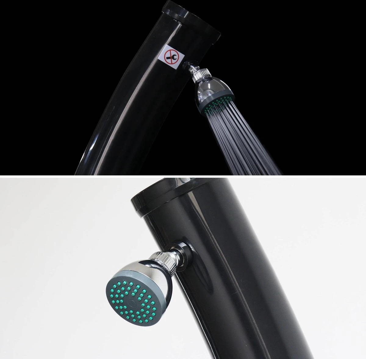 Alice's Garden Buitendouche CASCATA - Solar Buitendouche - Met Mengkraan - Tank 20L - Zwart - Afbeelding 3