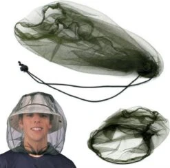 Merkloos Hoofdklamboe - Hoofdnetje Tegen Muggen - Muskietennet - Antimuggen Hoofdnet - Muggennet - Mosquito Headnet - Universeel - Groen