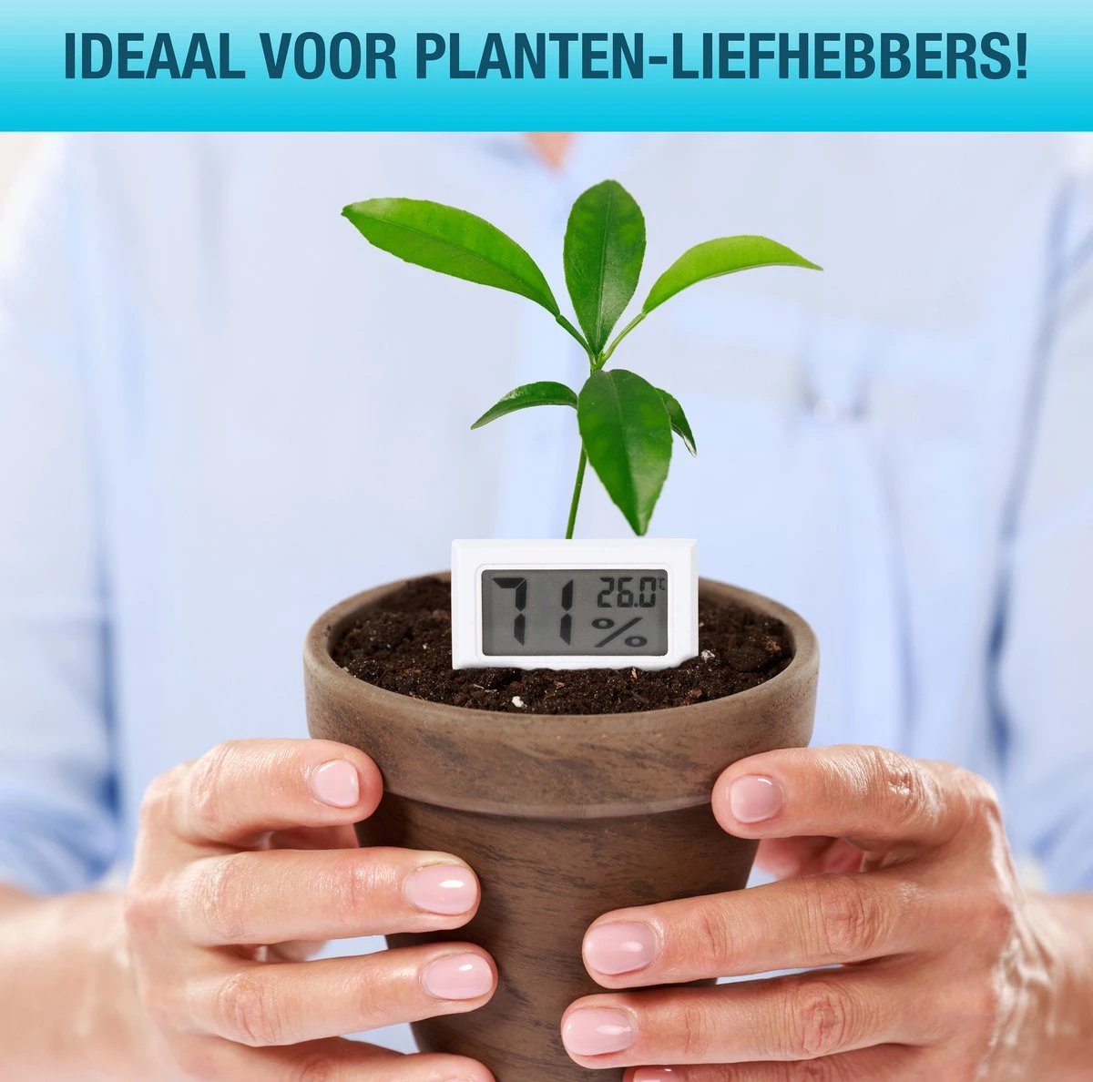 Compacte Hygrometer Mèt Batterijen - Wit - Hygro- En Thermometer - Digitale Luchtvochtigheidsmeter - Vochtmeter Voor Binnen - 2 In 1 - Afbeelding 7