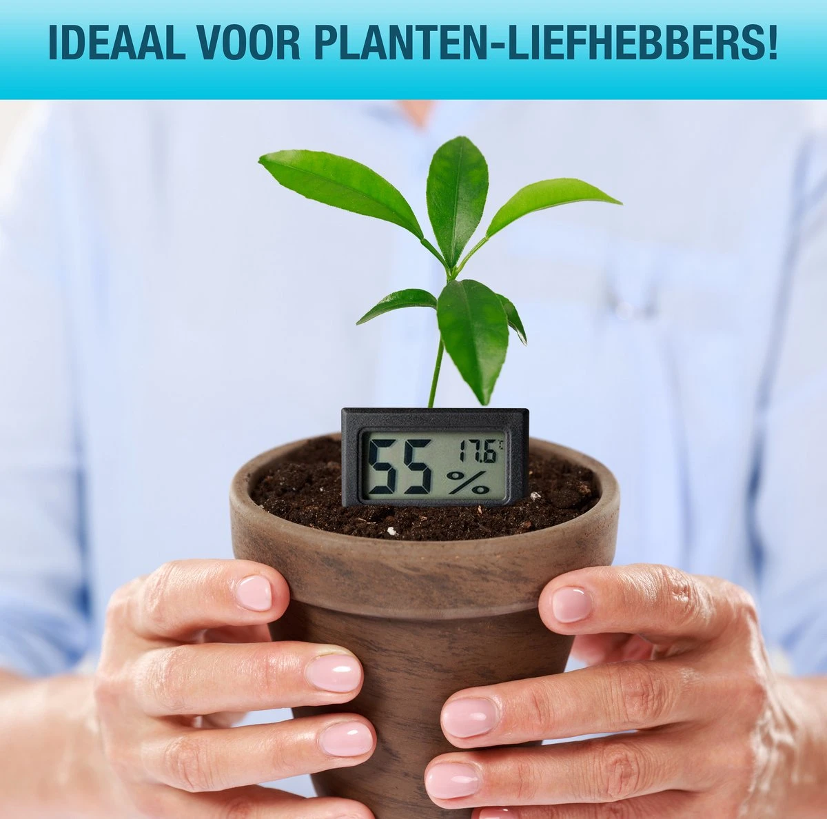 Compacte Hygrometer Mèt Batterijen - Zwart - Hygro- En Thermometer - Digitale Luchtvochtigheidsmeter - Vochtmeter Voor Binnen - 2 In 1 - Afbeelding 7