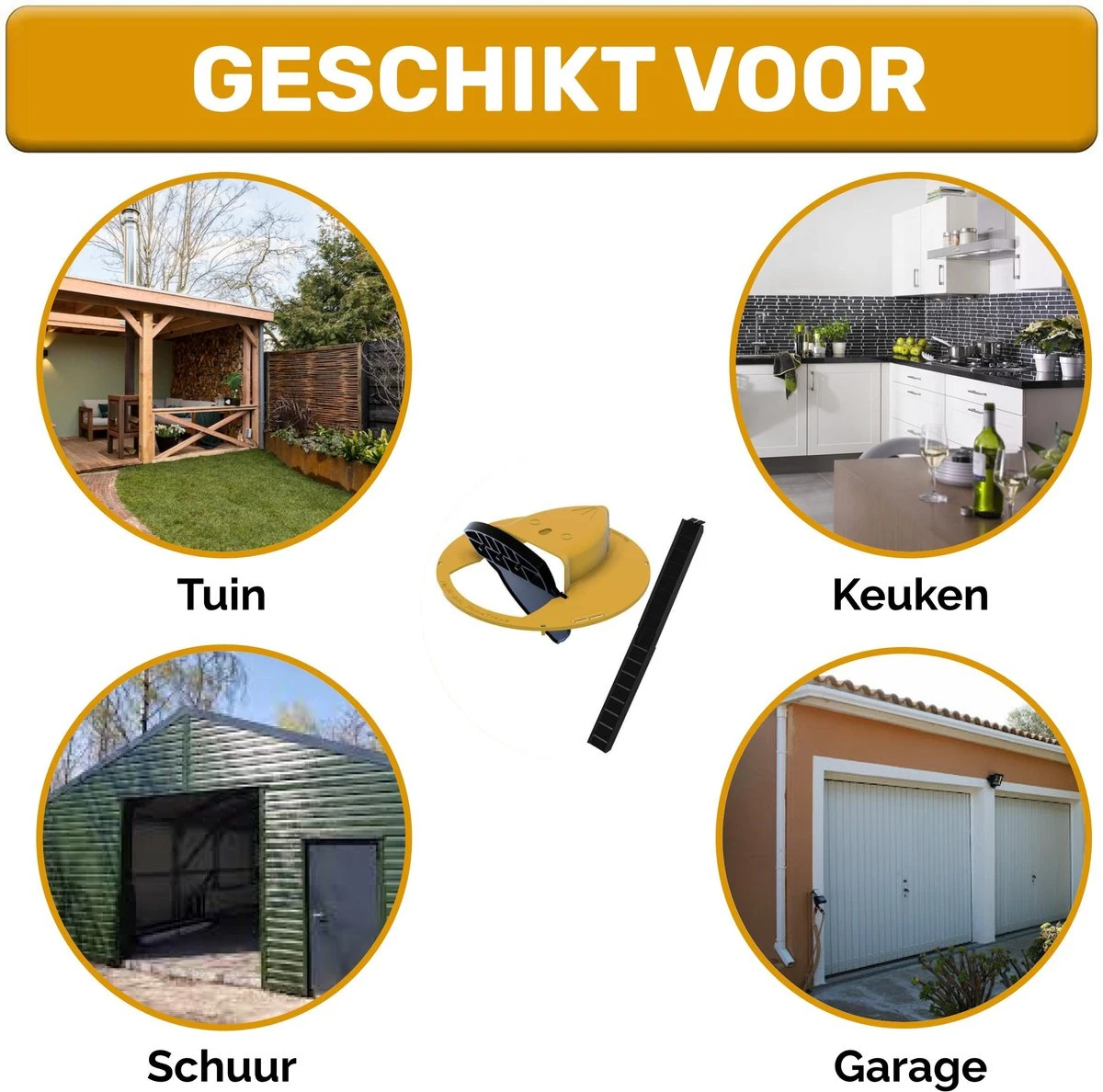 Merkloos Muizenval Emmer Deksel - Rattenval - Diervriendelijke Muizenval - Rattenval - Zonder Muizengif - Herbruikbaar - Binnen En Buiten - Afbeelding 3