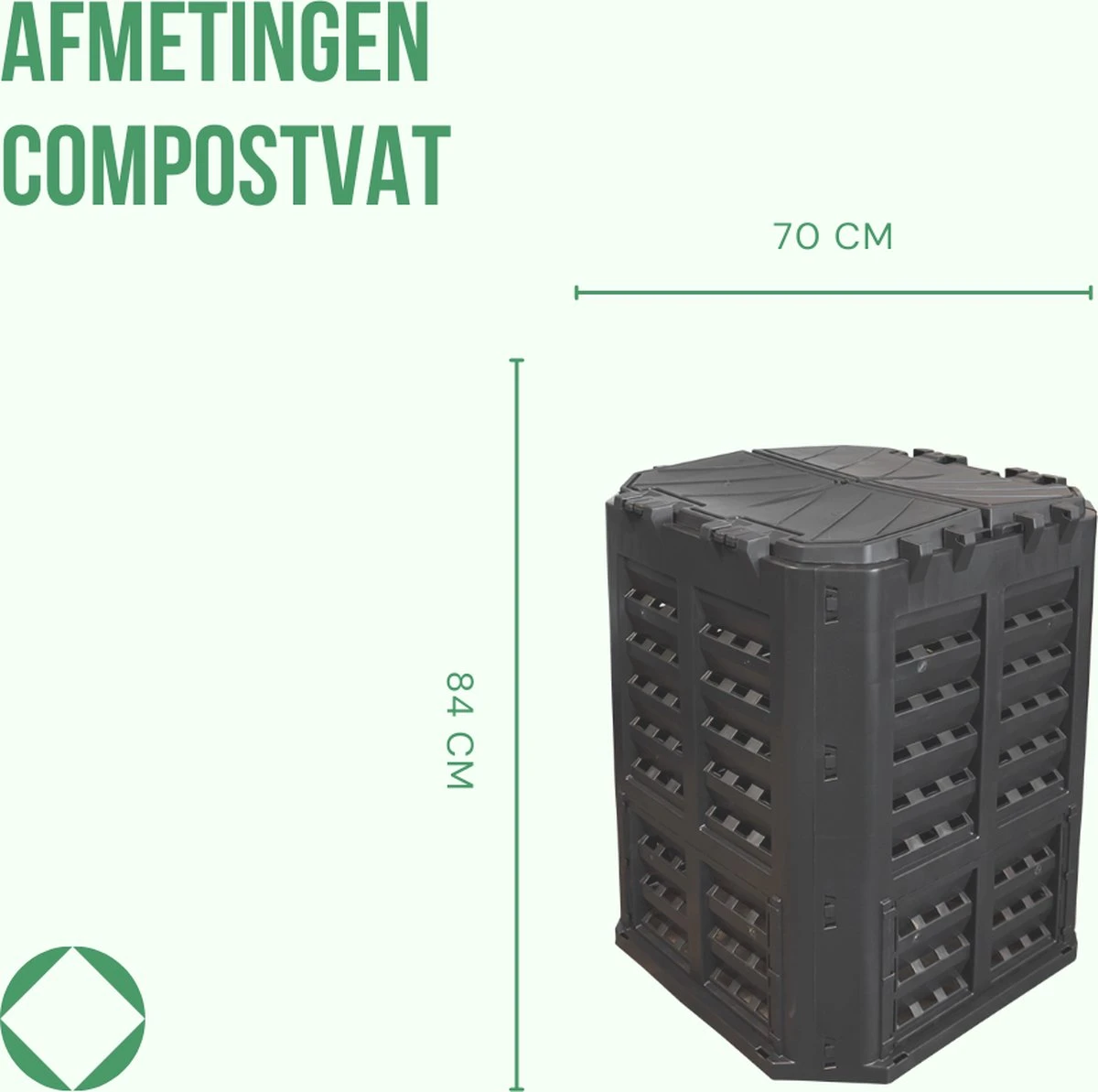 Compostvat - 360 Liter - Compostbak - Composter - Afval Recyclen - Afbeelding 5