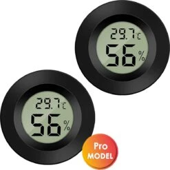 Mini Thermometer Met Hygrometer Luchtvochtigheidsmeter - Incl Batterij - Hygrometer Binnen - Thermometer Binnen - Weerstation