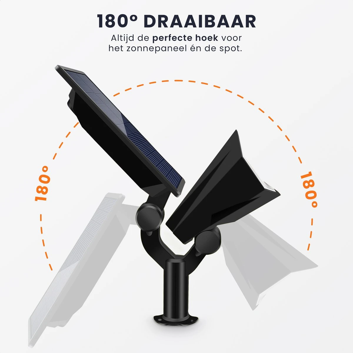 HEKO Solar® Tuinverlichting Spotta - 2 Stuks - Solar Tuinverlichting Op Zonneenergie - Wandlamp Buiten - Tuinlamp - Tuinspot - 26 LEDlamp - Dag Nacht Sensor - Schijnwerper - Met Grondspies - Warm En Koel Wit Licht - Afbeelding 5