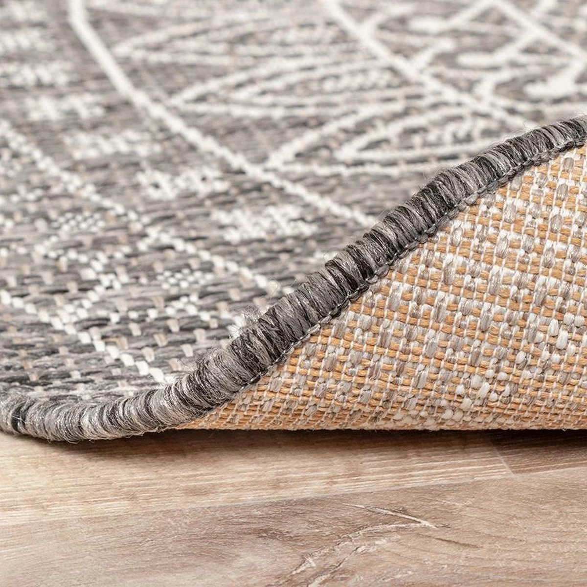 Rond Buitenkleed - Summer Azteca Grijs Ø 100cm - Afbeelding 8