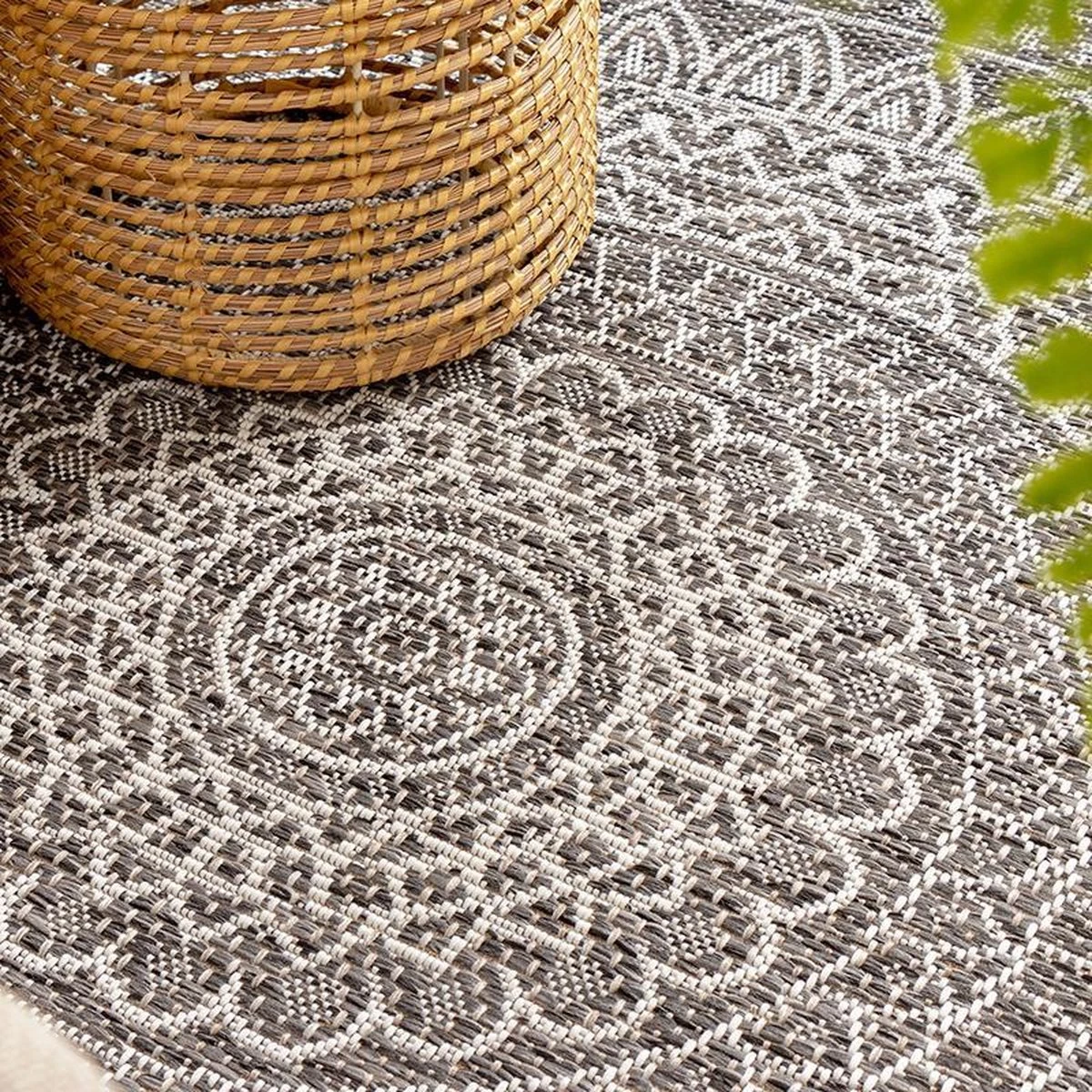 Rond Buitenkleed - Summer Azteca Grijs Ø 100cm - Afbeelding 9