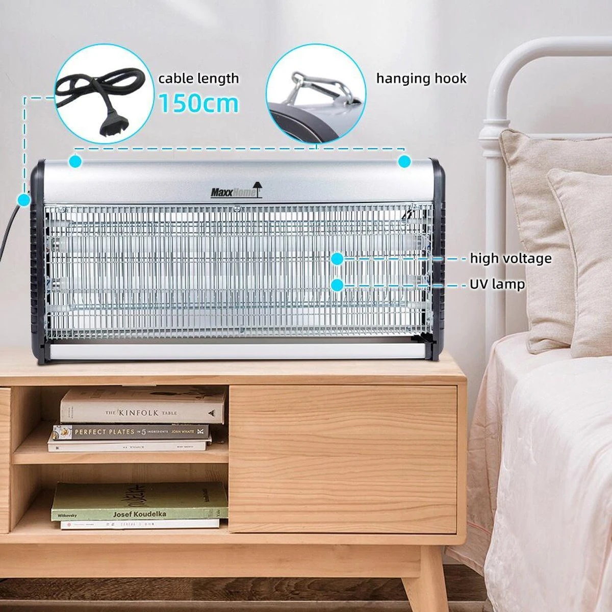 MaxxHome GC16 Vliegenlamp - Insectendoder – Professional – 16 Watt - Tot 70m² - Afbeelding 3