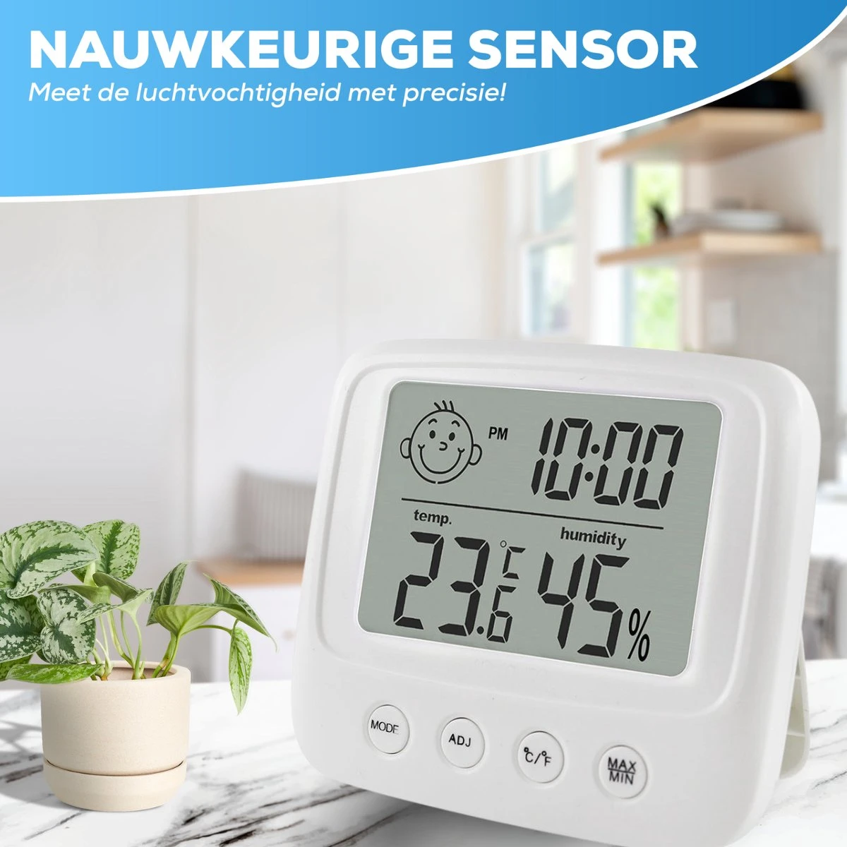 Infinite Goods Hygrometer - Weerstation - Luchtvochtigheidsmeter - Thermometer Voor Binnen - Vochtmeter - 2 In 1 - Incl. Batterij - Afbeelding 5