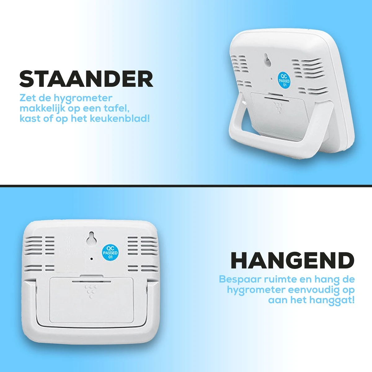 Infinite Goods Hygrometer - Weerstation - Luchtvochtigheidsmeter - Thermometer Voor Binnen - Vochtmeter - 2 In 1 - Incl. Batterij - Afbeelding 7
