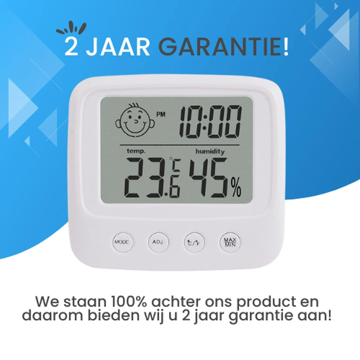 Infinite Goods Hygrometer - Weerstation - Luchtvochtigheidsmeter - Thermometer Voor Binnen - Vochtmeter - 2 In 1 - Incl. Batterij - Afbeelding 11