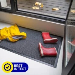 Deurmat Binnen Studio M - CLASSIC - Droogloopmat Binnen 60x80 Cm - GRIJS - Schoonloopmat - Antislip Deurmat - Inloopmat - Deurmat Voor Binnen Of Buiten - Verschillende Afmetingen En Kleuren