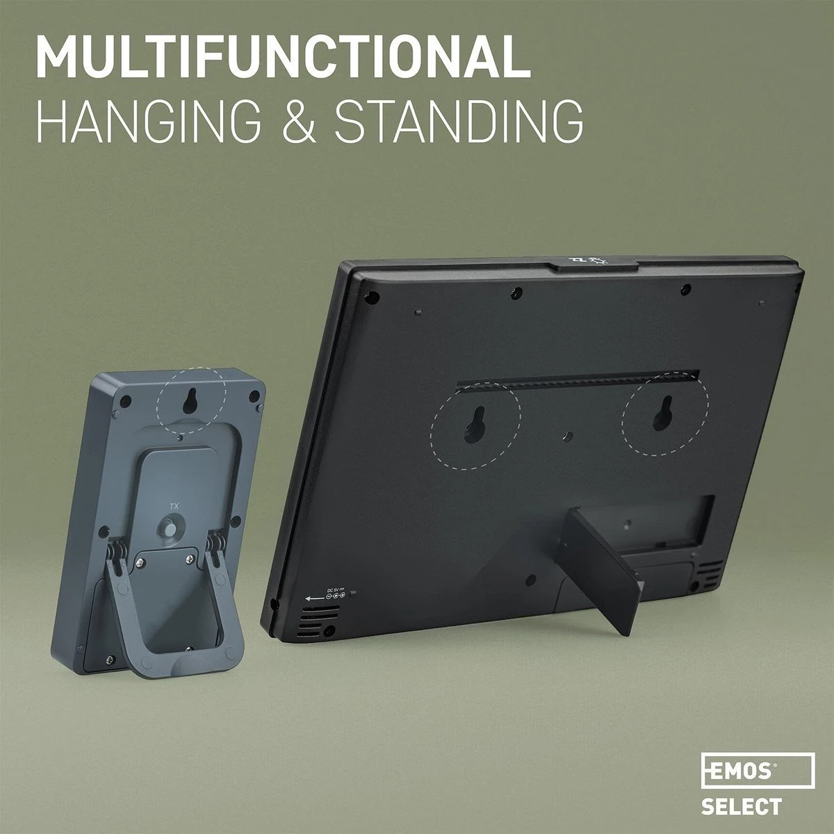 Draadloos Weerstation - Weerstation Binnen En Buiten - Weerstation Met Buitensensor, Incl. Touchscreen Kleurendisplay, DCF-ontvangstsignaal Klok - Binnen- En Buitentemperatuur, Barometer, Weersvoorspelling - Emos - Afbeelding 8