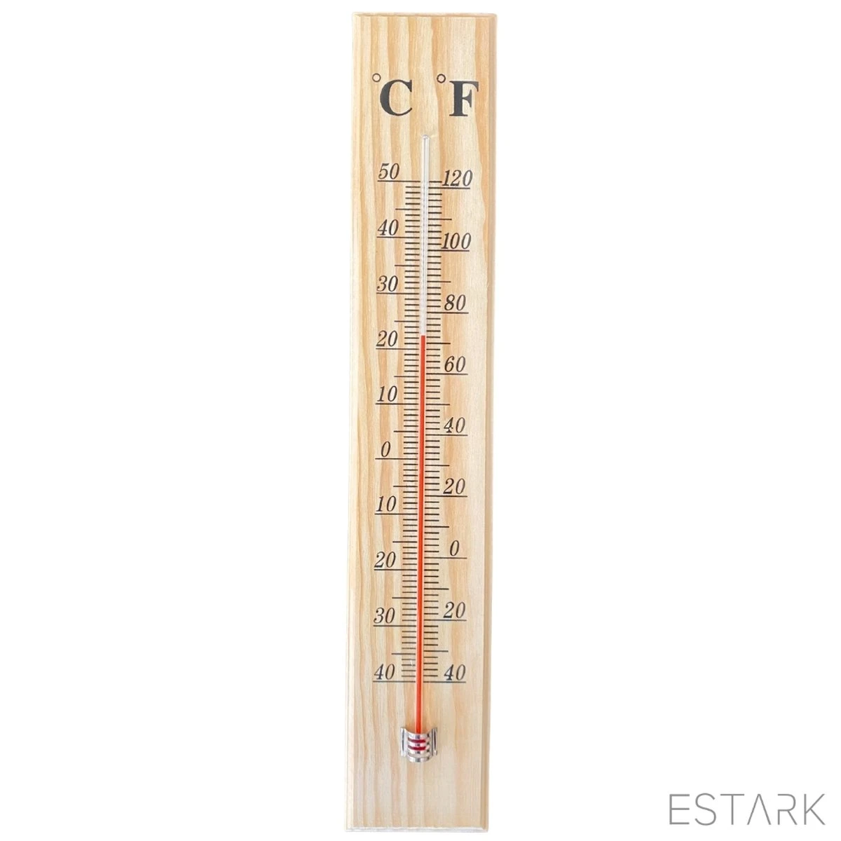 ESTARK® Buitenthermometer EXTRA GROOT - 40 X 7 CM - Binnenthermometer - Metalen Binnen Buiten Thermometer - Thermometer Voor Aan Muur Gevel - Kwik - Draadloos - Min/Max - Muurthermometer - Kozijnthermometer - Temperatuurmeter - Thermometer Hout (H40) - Afbeelding 11