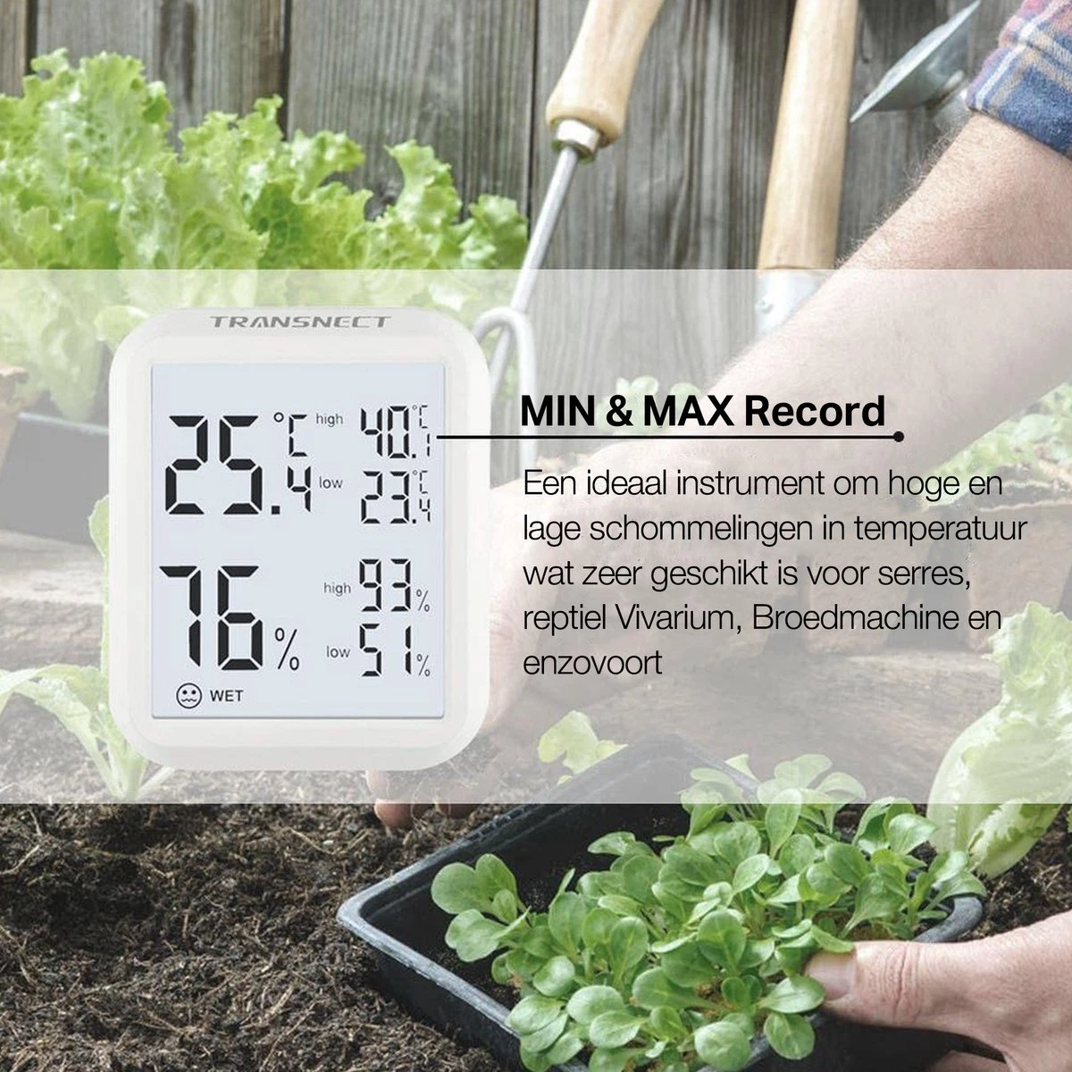 Thermometer Hygrometer Binnen - Hoge Nauwkeurigheid - Luchtvochtigheidsmeter - Gegevensgeschiedenis Binnen 24 Uur - Weerstation - Afbeelding 4