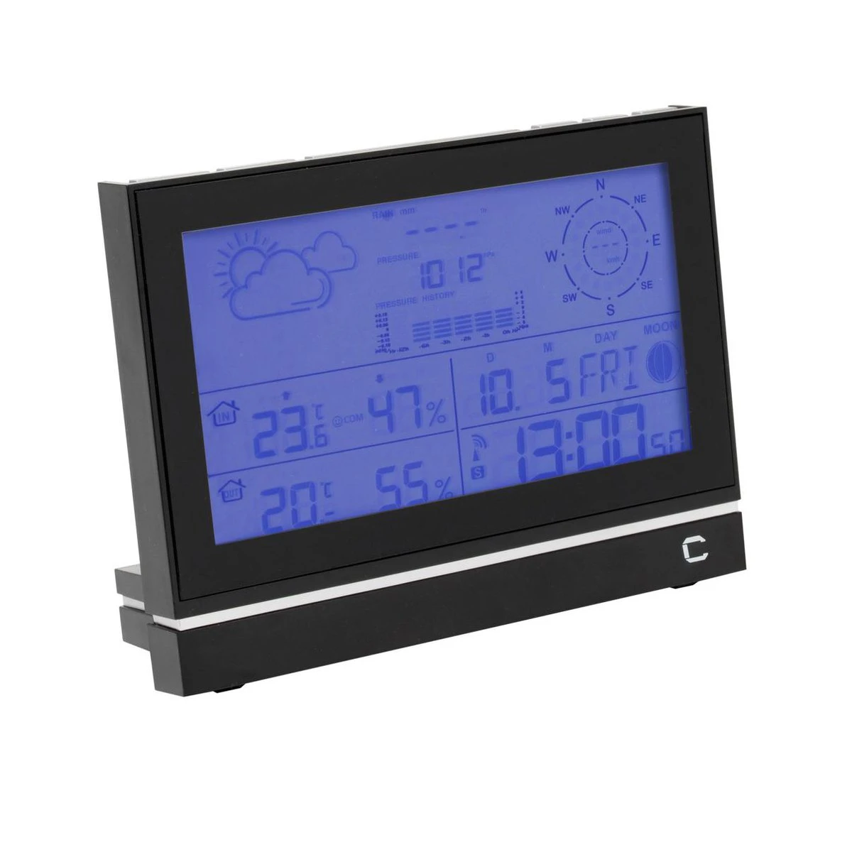 Cresta Care DTX690 Professioneel Radiogestuurd Weerstation Voor Binnen En Buiten Met Weergave Van Temperatuur, Wind En Neerslag - Afbeelding 2