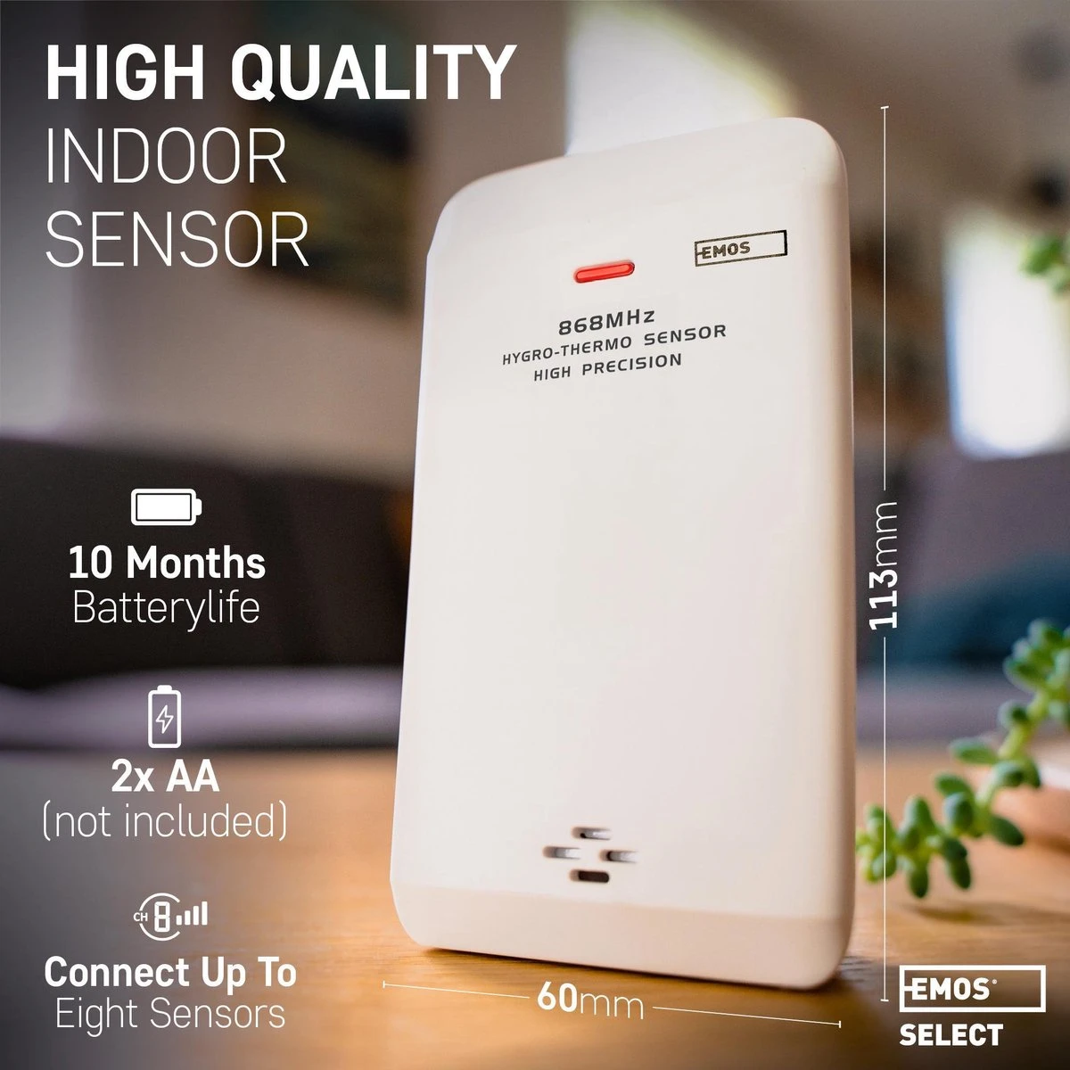 EMOS Weerstation Met Wifi, Draadloos Binnen- En Buitenweersysteem Met Kleurendisplay, Bewaakt Tijd & Datum, Temperatuur, Luchtvochtigheid, Luchtdruk, Comfort & Hitte-index, 12-24 Uursvoorspelling - Afbeelding 7